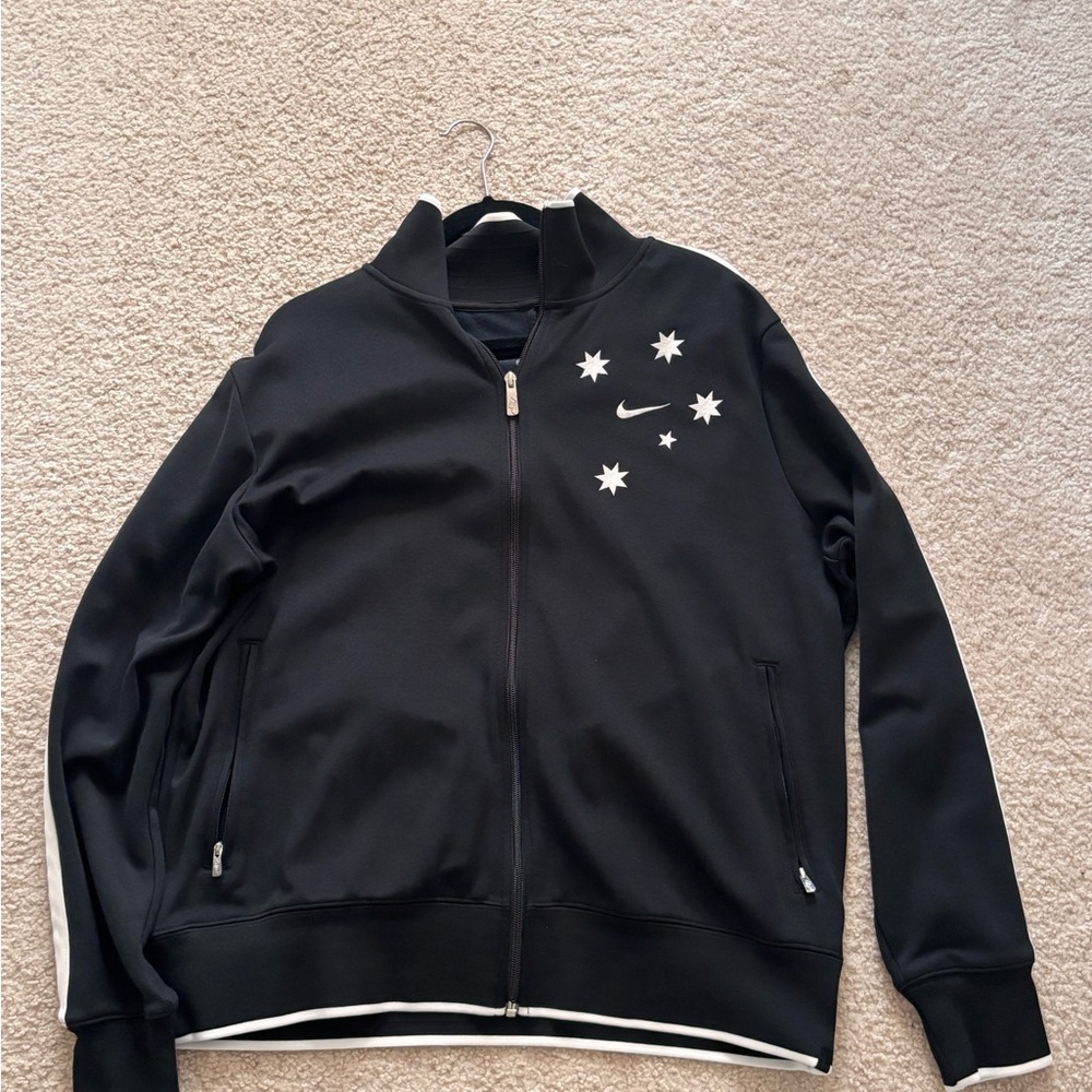 Nike Black Track Jacket with White Stars
